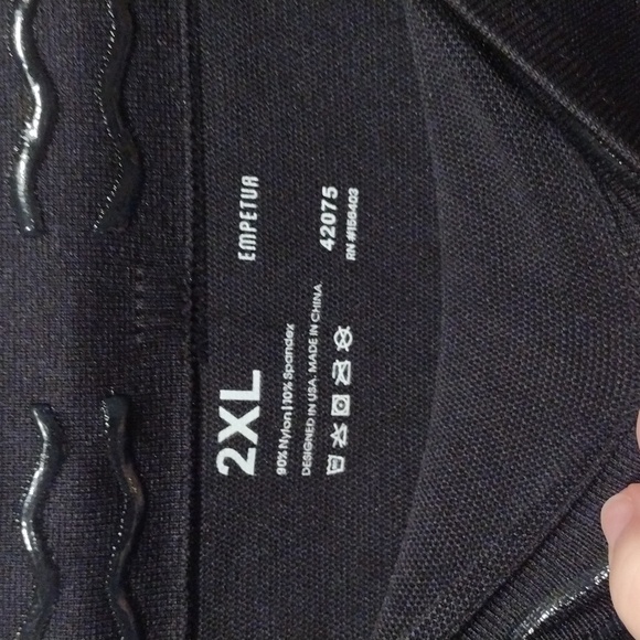 NWT Empetua Black High Waisted Shaping Leggings Size 2XL-Layering Loungewear - Picture 4 of 7